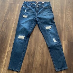 Juicy Couture Blue Distressed Skinny Jeans